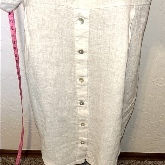 TERZO MILLENNIO Elegant Light taupe Pure Linen Top. From Italy. Sz. Small loose - Picture 7 of 14